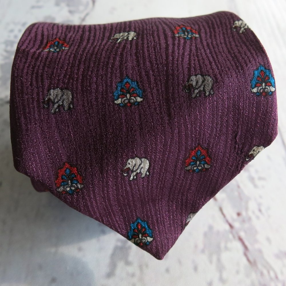 Pierre Cardin Paris Multicolor Animal Print Pure Silk Neck Tie